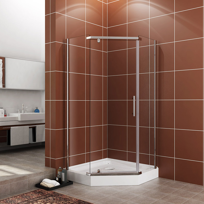 6mm Pivot Shower Door Shower Enclosure Tempered Glass Hinge Shower Door
