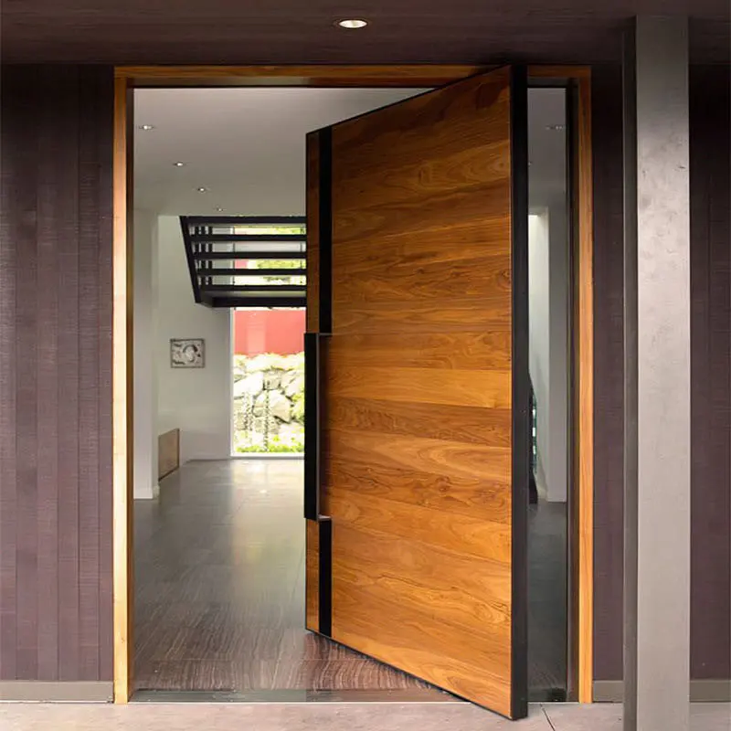 Cbmmaryt Modern Wooden Pivot Front Entry Doors