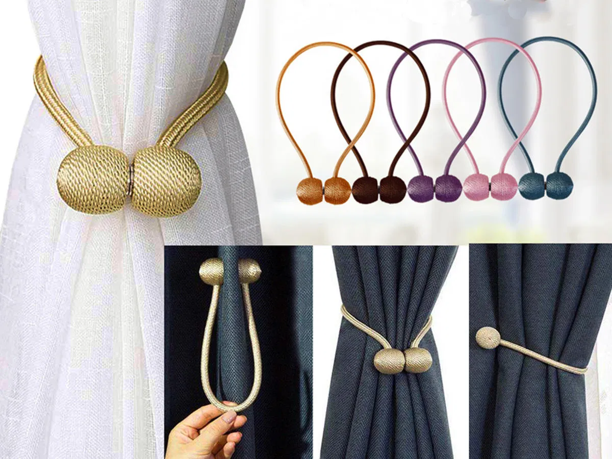 Magnetic Curtain Tieback Clips Hanging Ball Buckle Curtain Accessories