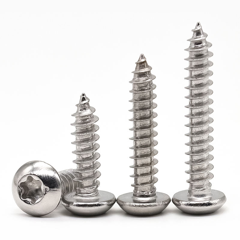 DIN7981 Round Head Pointed Tail Full Thread Metal Stainless Steel Pan Torx Self Tapping Screw