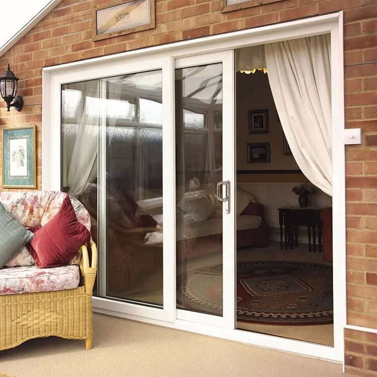 High Quality UPVC Double Glass Doors with 300kg Lifting Hardware