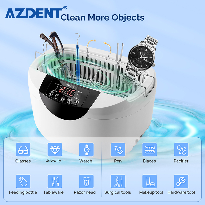 Fashion 2500ml Touch Screen Digital Ultrasonic Cleaners