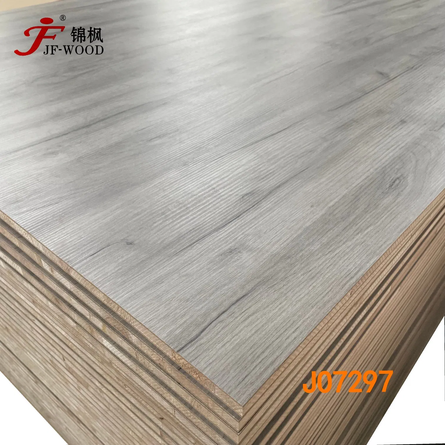 Jo7297 Wood Grain Hmr MDF Plywood Chibpoard Particle Board Falcatta Albasia Bare Core Melamine Faced Blockboard Bb