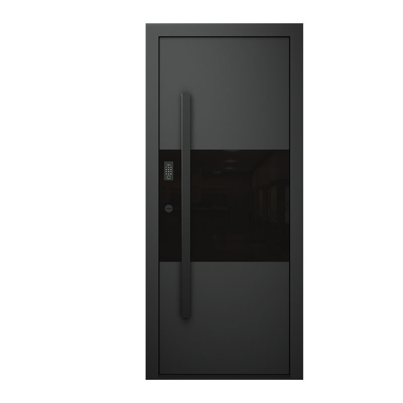 Metal Window Aluminum Alloy Single-Door Entrance Door for Villas