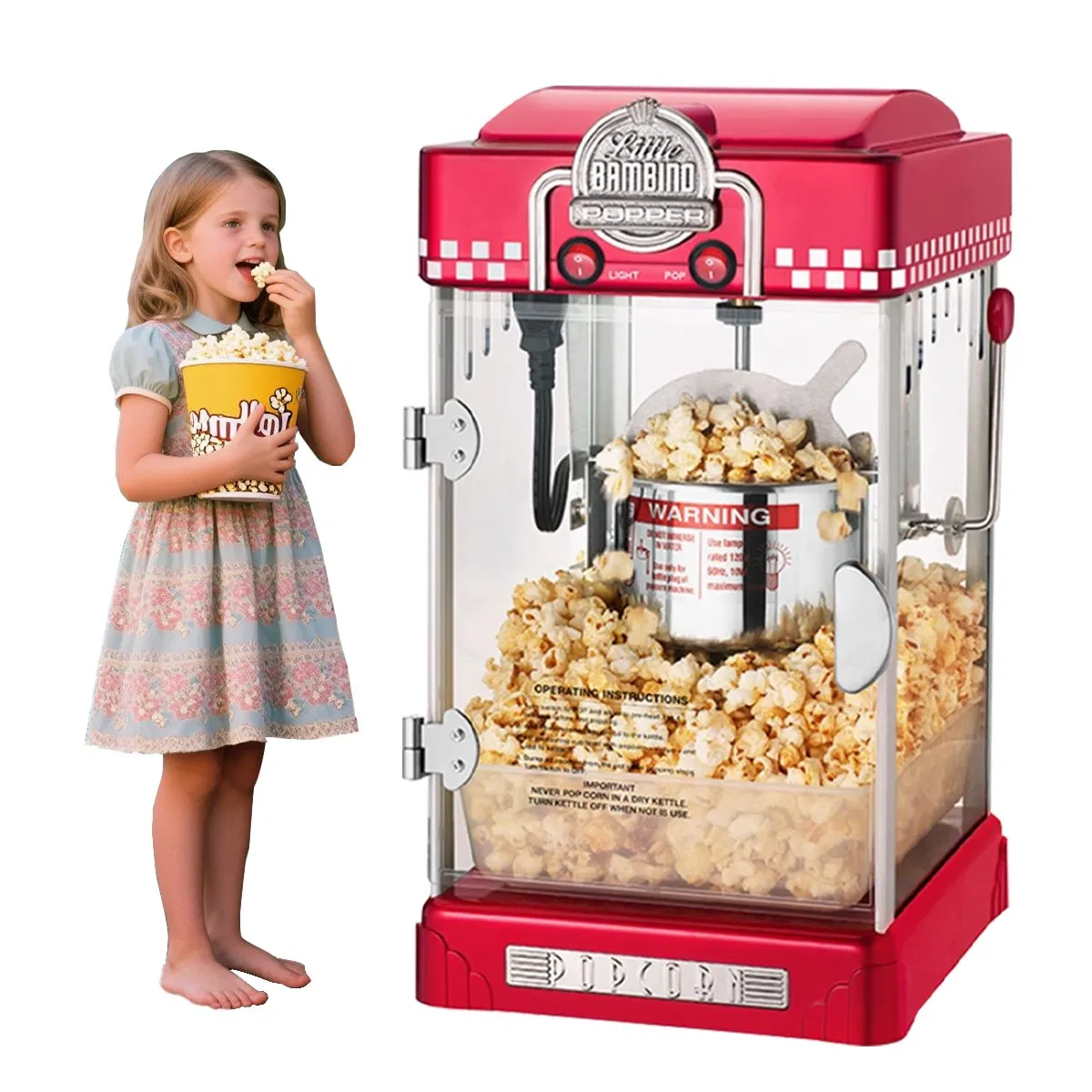 New Commercial Semi-Automatic Popcorn Machine