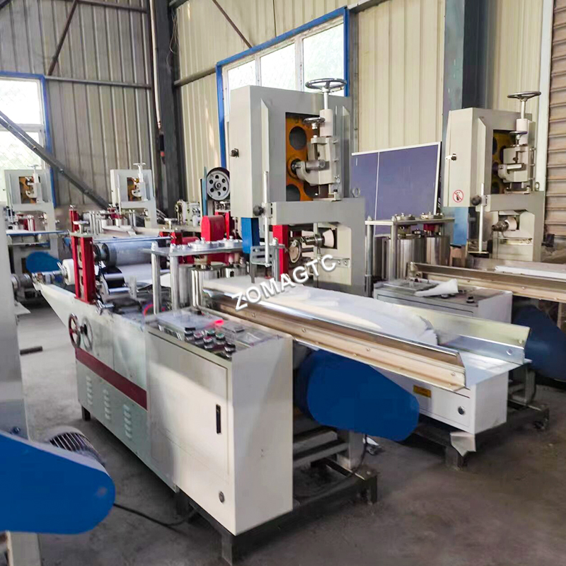 Fully Automatic Napkin/Serviette Toilet Paper Tissue Making Printing Two Color Embossing Production Folding Machine