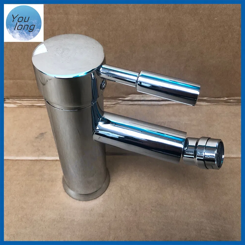 Хромированный смеситель для биде, 17 см