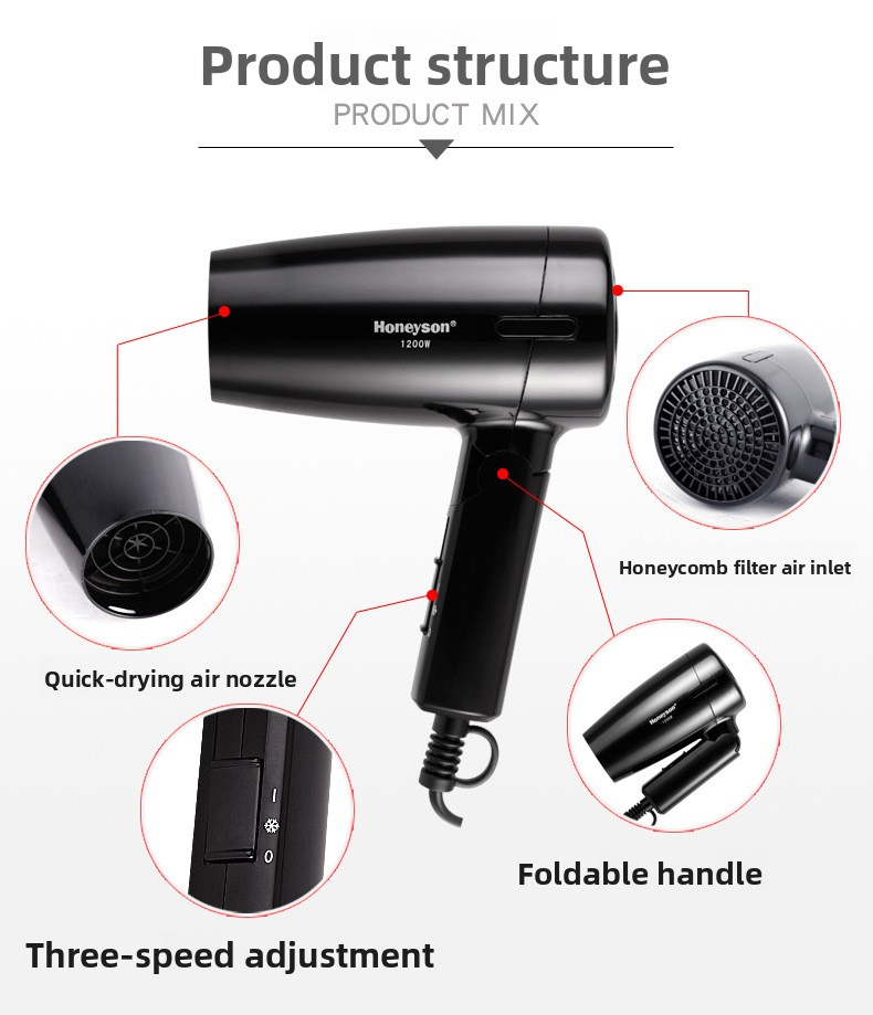 China Hair Dryer Hotel and Household Quick Drying Air Nozzle Hair Dryer