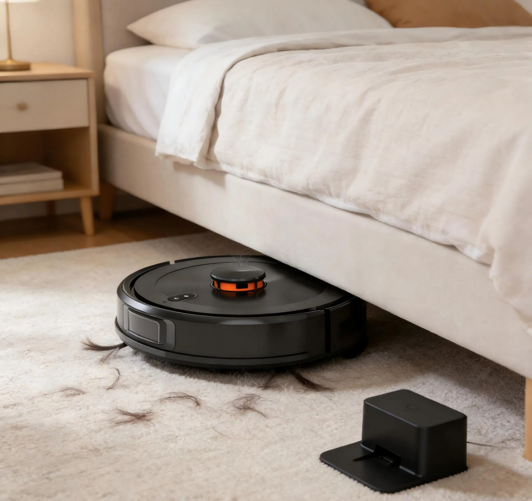 Robot Vacuum Cleaner Combines Mopping Vacuuming Single Bin Design Resume Cleaning Automatically