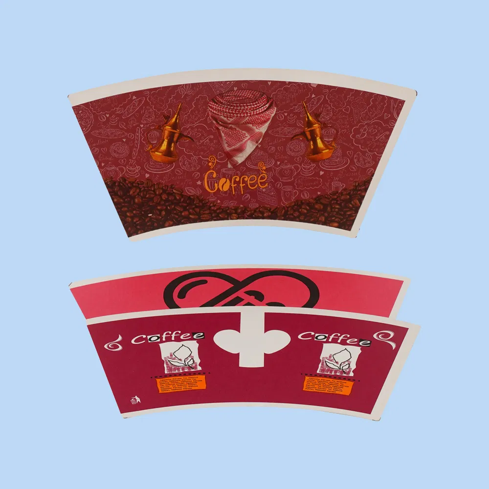 Coffee Cup Paper Fan Hot Drink Tea Fans 12oz 10oz 22oz