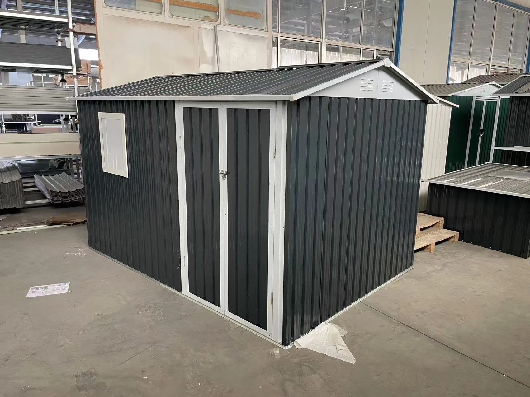 9*6FT Large Capacity Outdoor Storage Shed for Lawn Equipment Bicycles and Seasonal Items Garden Tool Shed