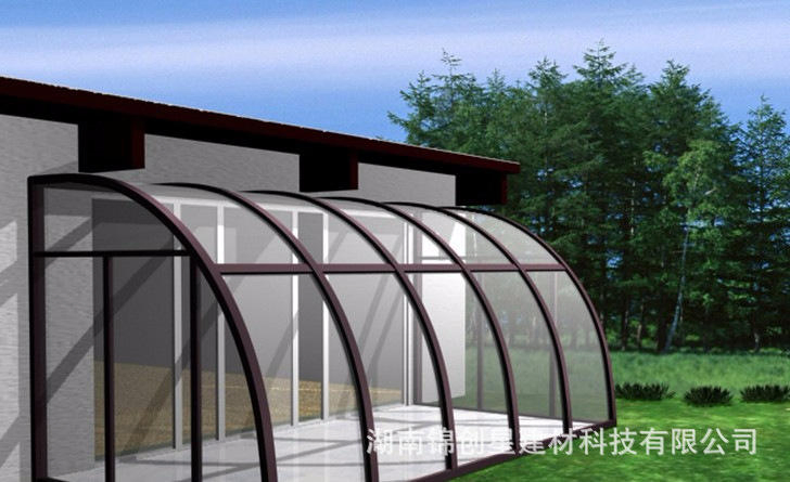 Design China Wholesale Double Glass Greenhouse Solarium Aluminium Sunroom Garden Veranda Sunrooms Glass Houses Glass Roof