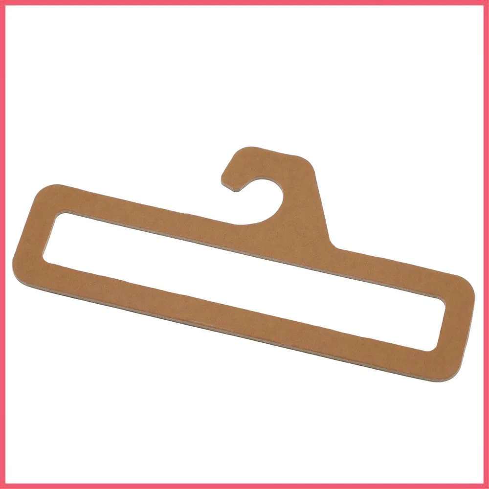 FSC Custom Printed Kraft Cardboard White Brown Gray Baby Adult Man Woman Paper Towel Sweaters Shirts Underwears Trousers Clothes Clothing Shop Display Hanger