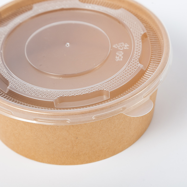 32oz Wholesale Disposable Takeaway Packaging Kraft Paper Salad Soup Bowl