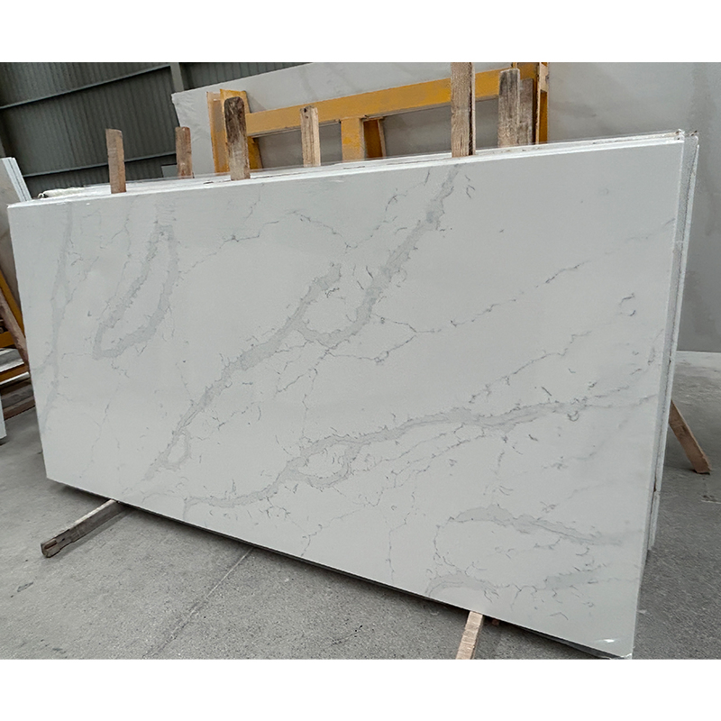 Carrara White Grey Veins Slabs Quartz for Vanity Top/Bathroom/Kitchen/Countertop/Worktop Price