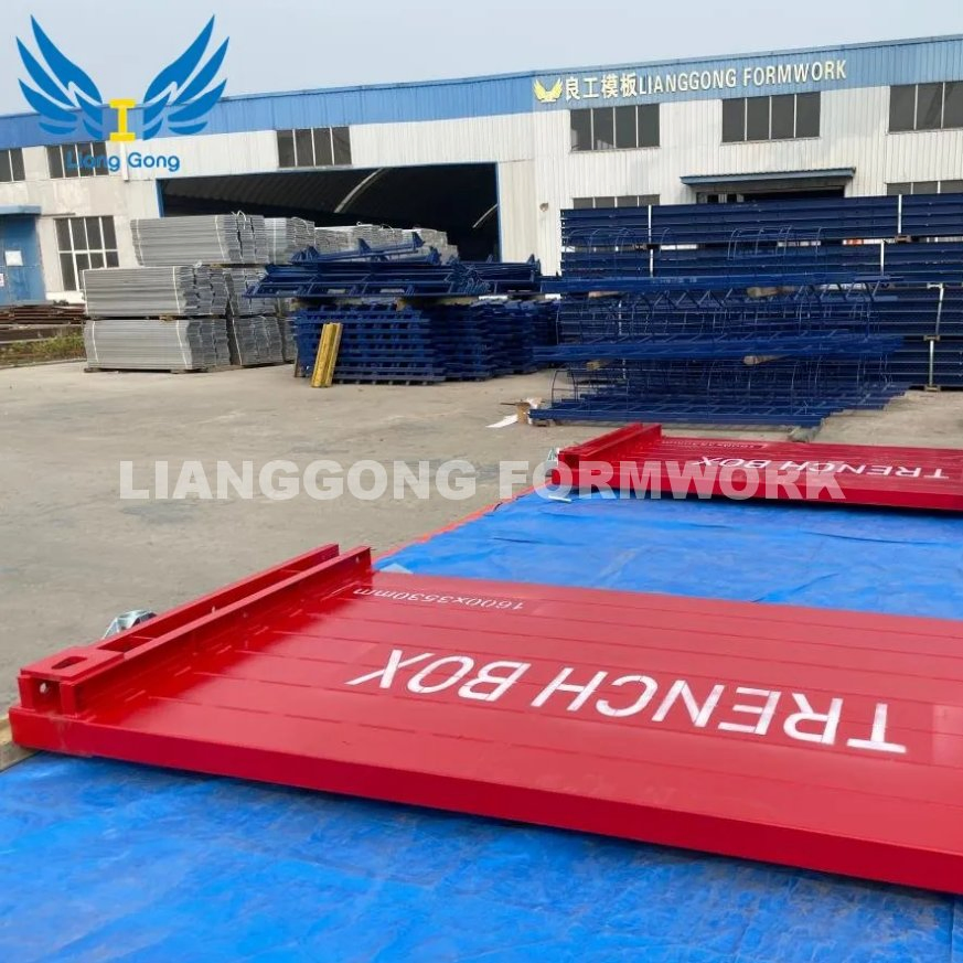 Wholesales China Lianggong Formwork Manufacturer Steel Shoring Trench Box for Ditch Construction
