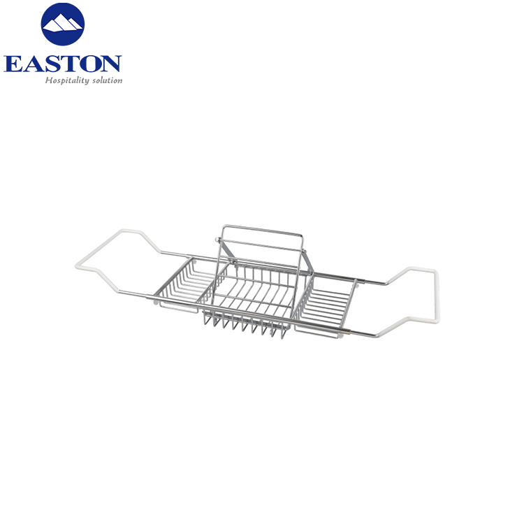 Luxury Hotel Retractable Bamboo Bathtub Rack Caddy Tray