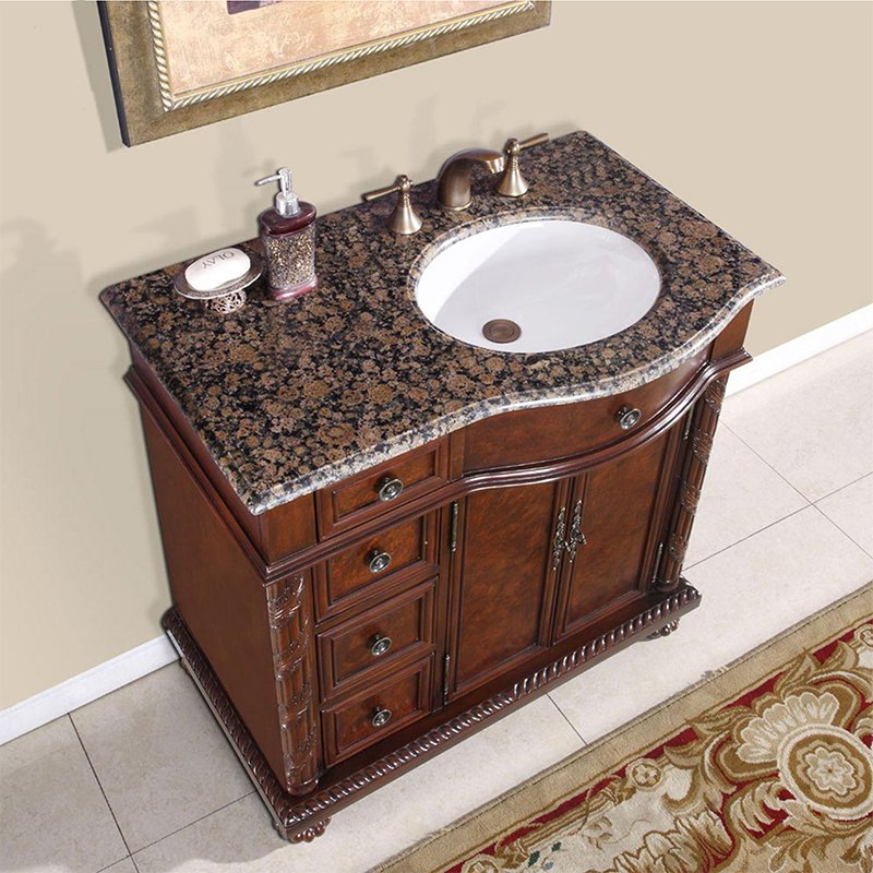 Natural Baltic Brown Granite Tiles for Bathroom Table Bench Vanity Tops