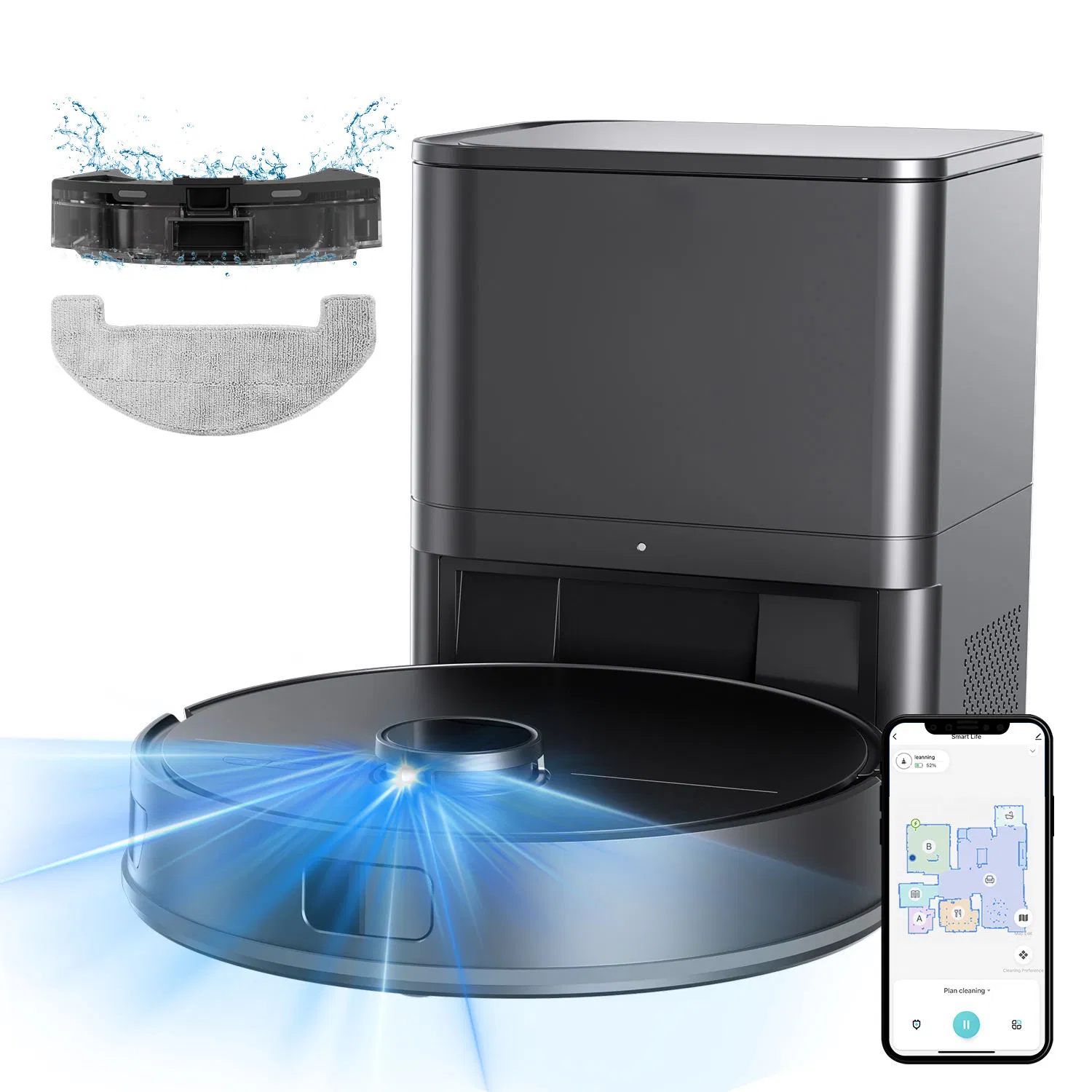 Multifunctional Aspirateur Mopping Smart Wet Dry Vacuum Cleaner and Mop with Self-Emptying Dustbin Robot Vacuum Cleaner for Home