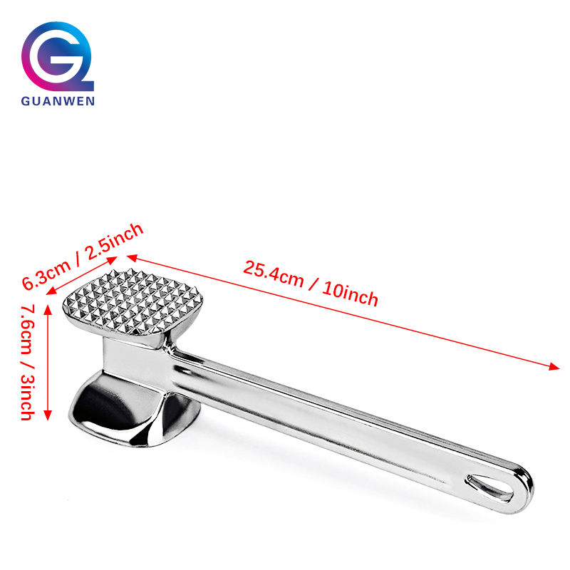 10 Inch Kitchen Tools Solid Heavy Duty Aluminum Meat Hammer Heavy Sturdy Meat Mallet Steak Tenderizer Hammer