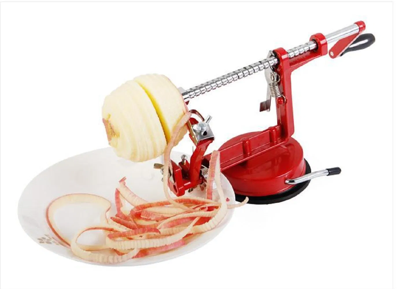 Manual Multifunction Apple Peeler Slicer Corer with Removable Blade and Protector Rustproof Stainless Steel for Orchard Harvest Baking Pie Tart Wbb10119