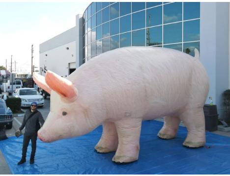 2023 New Giant Inflatable Realistic Pink Pig