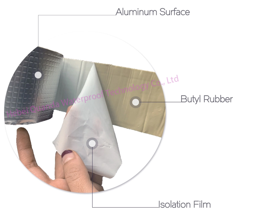 Self Adhesive Aluminum Foil Edging/Seam /Sealant/Hatch Cover/Repair/Stop Leak /Sealing Seal/Asphalt /Bitumen Flashing Tape/Waterproof Tape for Window Roof