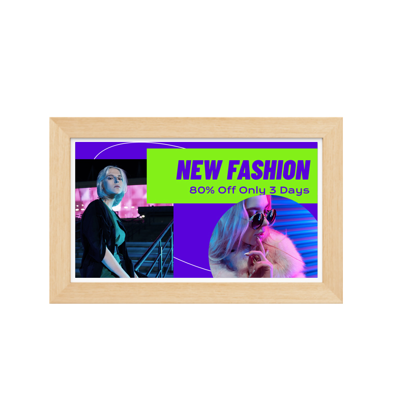 15 Inch Wooden Digital Photo Frame Android Tablet WiFi Remote Control LCD Display RoHS CE Certified Large Gift Home Decoration Picture Frame Advertising