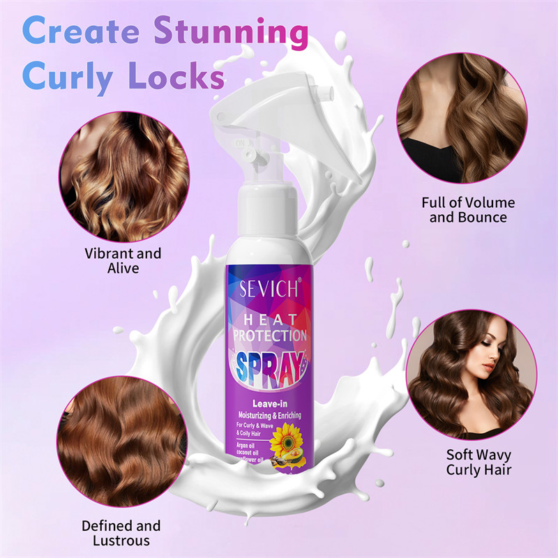 Heat Protectant spray Hair Serum New Arrival Curly Straight Glossy Hair Damage Repair Sapry