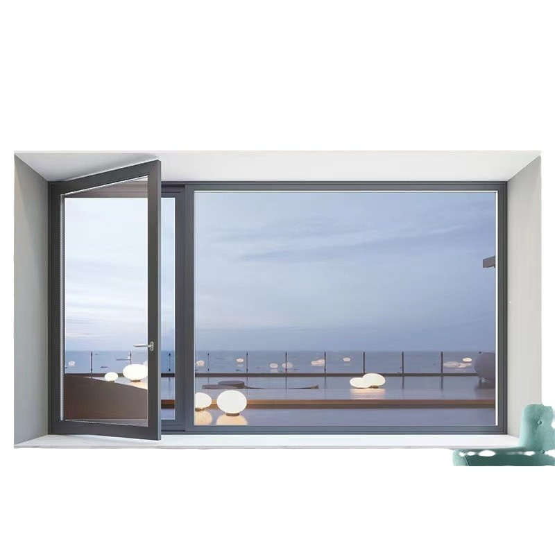 Smooth Aluminum-Clad-Windows and Timber Window with PVC Window China and Metal Window Sliding Door