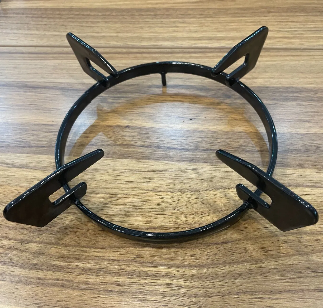 Cooking Appliance 4 Brass Burner Glass Mirror Finish Black Gas Stove