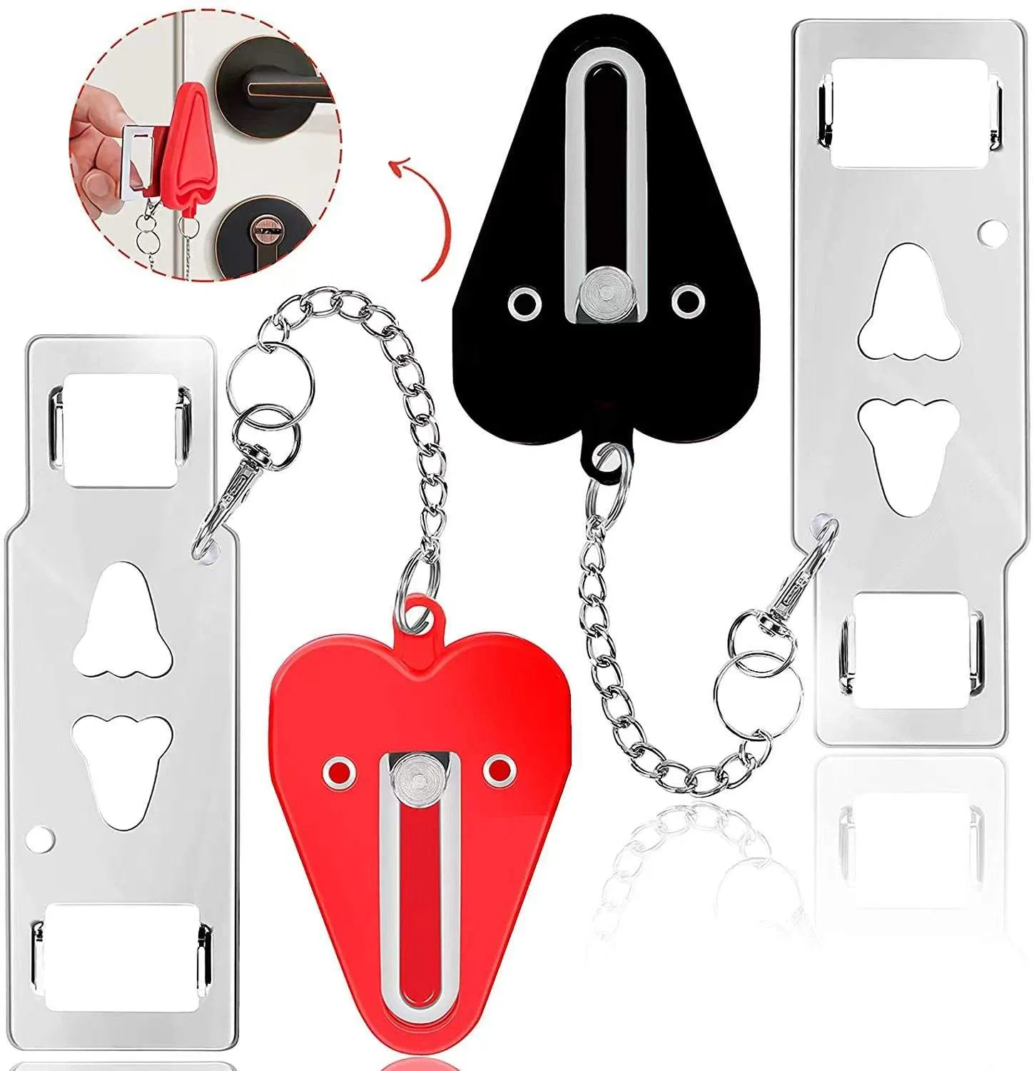 Factory New Portable Door Travel Lock Security Safety Travel Guard Hotel Privacy Stopper Portable Door Lock Hardware Accessories
