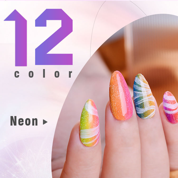 Custom Private Label Supplies Gel Nail Neon Reflective Polish Gel Nail Art for Nail Salon