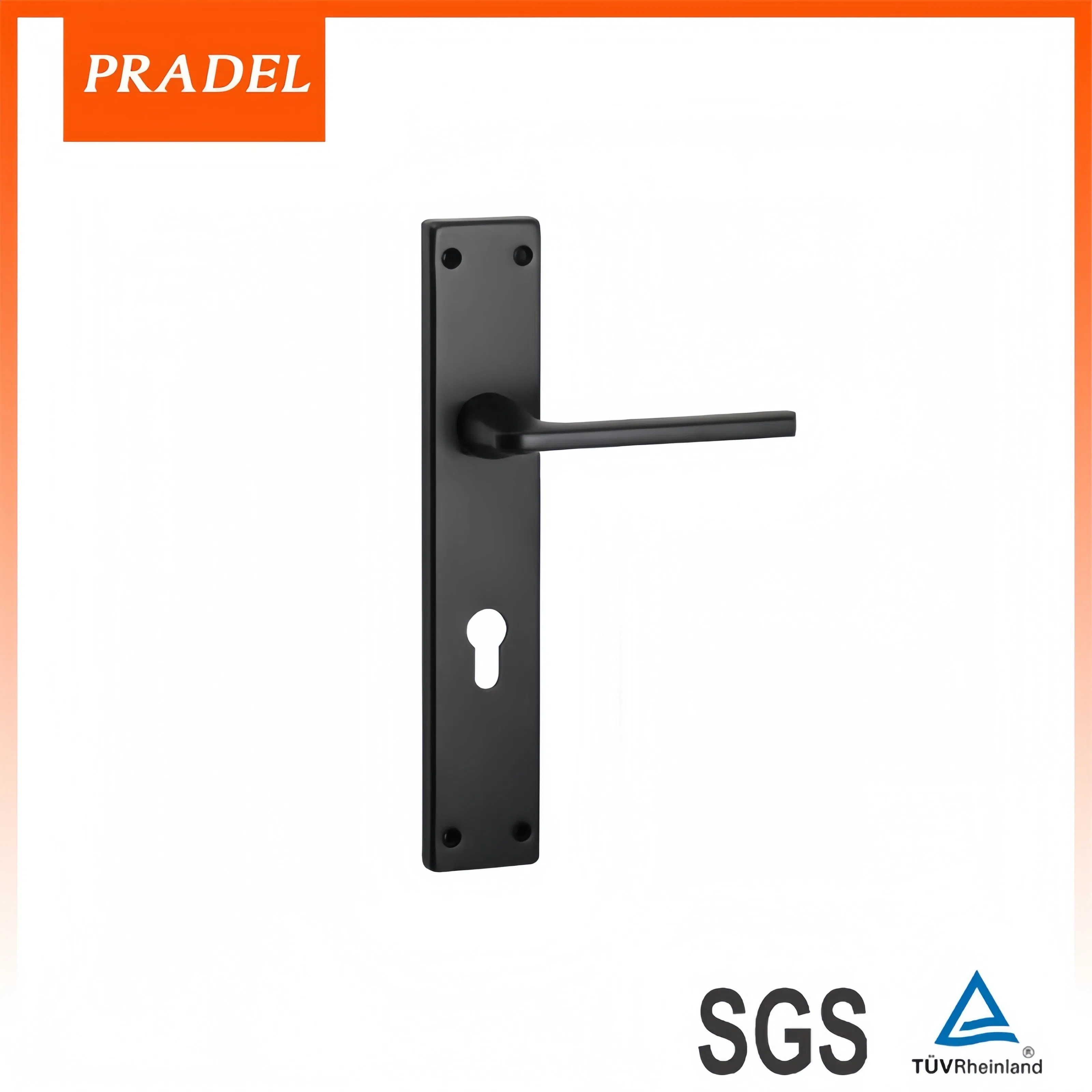 Premium Stainless Steel Exterior Door Handle with Lock Plate