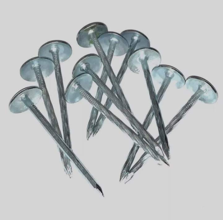 Кровельные гвозди с зонтичной головкой и винтовой нарезкой
