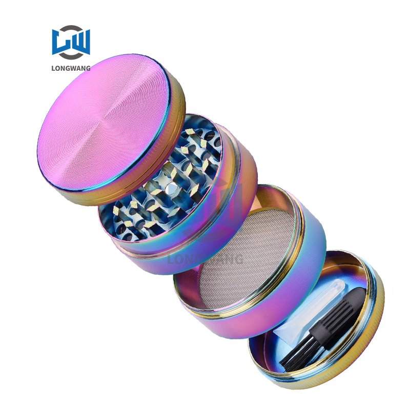 Factory Price Multi Colors Anodizing Tobacco Herb Shisha Hookah Zinc Smoking Accessories Grinder