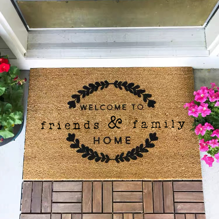 3D Carpets PVC Custom Mat with You Have Attached Image Welcome Floor Mats Indoor Custom Plain Coir Door Mat for Home