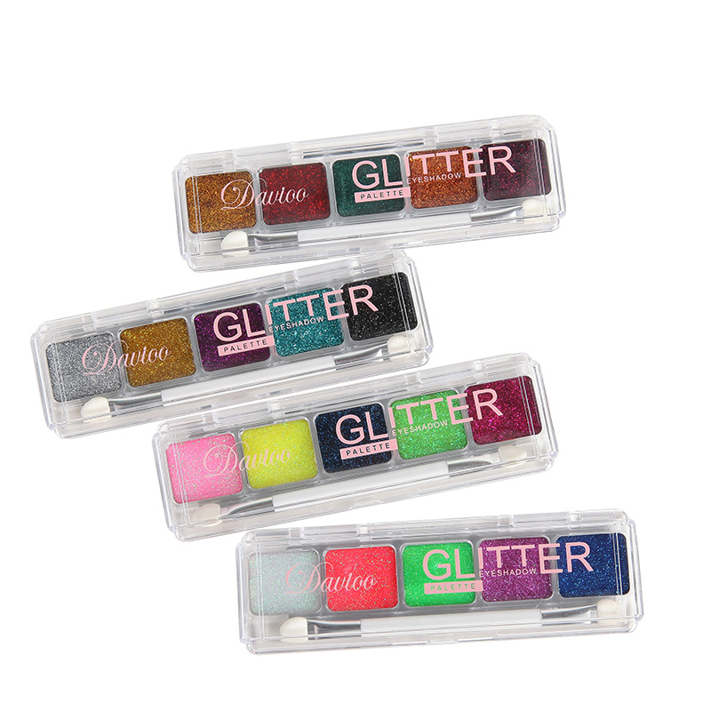 2021 New Products Wholesale 5 Colors Glitter Custom Eyeshadow Palette