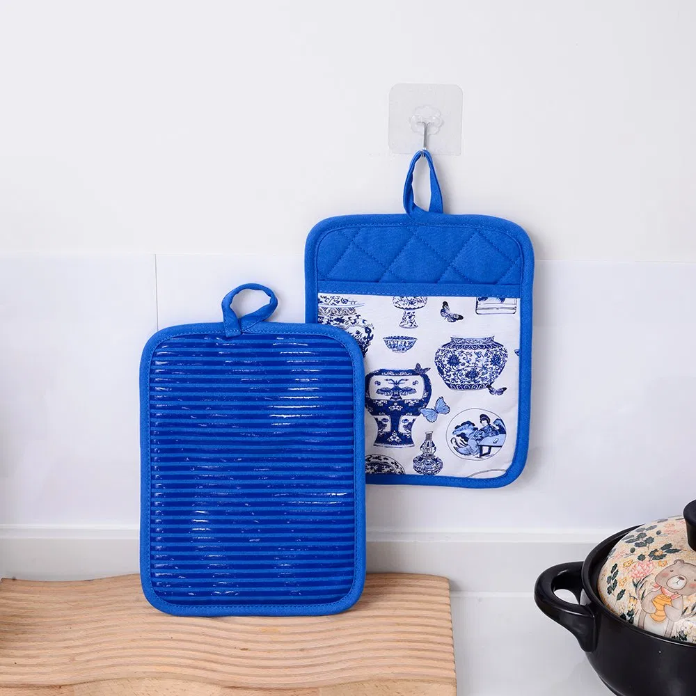 Non-Slip Thermal Insulation Silicone Kitchen Mitt Printing Silicone Pot Holder