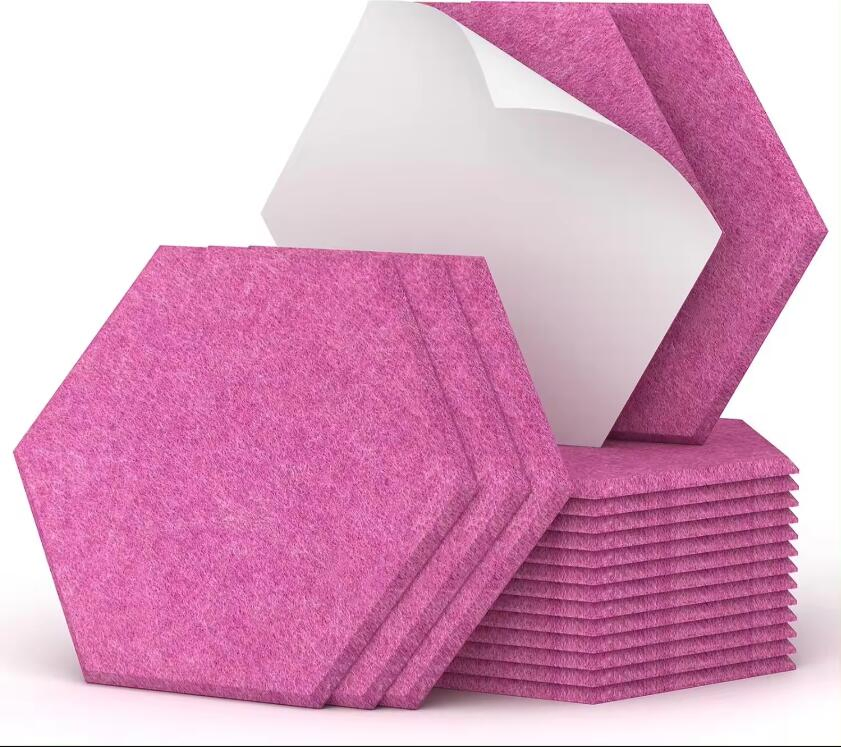 High Density Felt Sound Proof Indoor for Kids Decorate Self-Adhesive Hexagon Board Pet Acoustic Panels