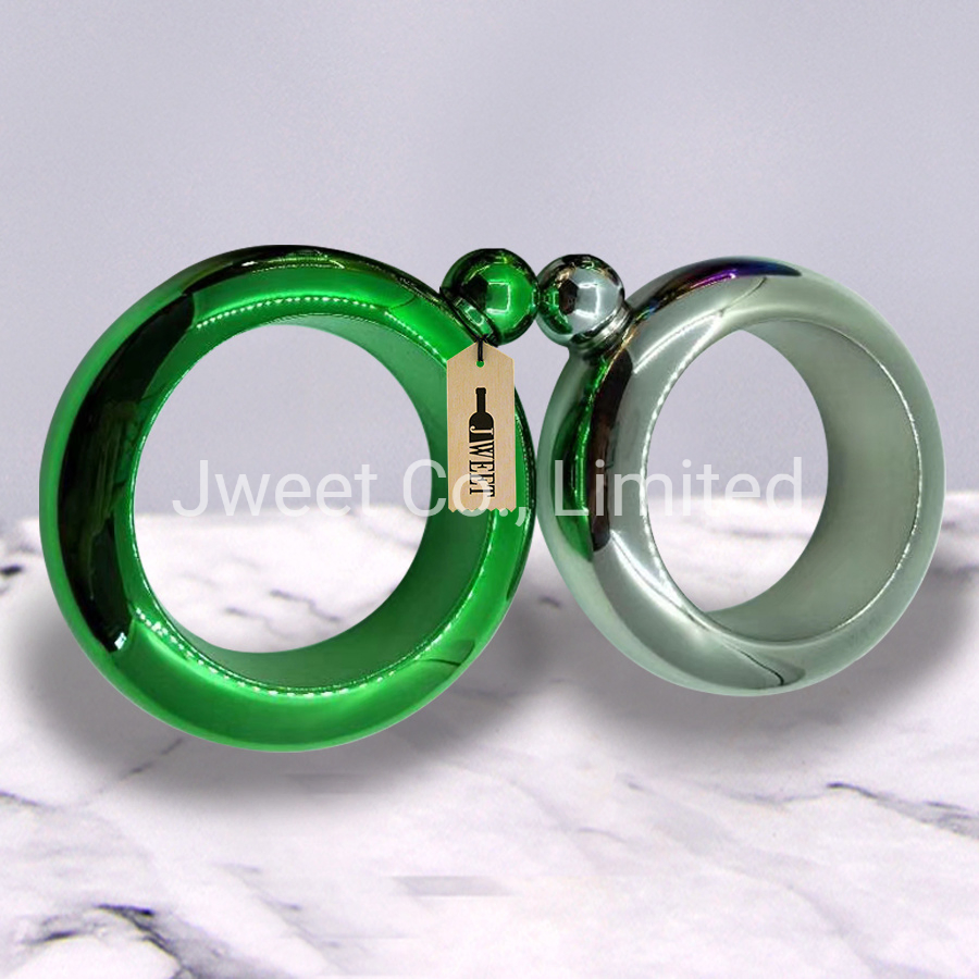Colorful Bracelet Shape Metal Liquor Flask Hip Flasks for Wine