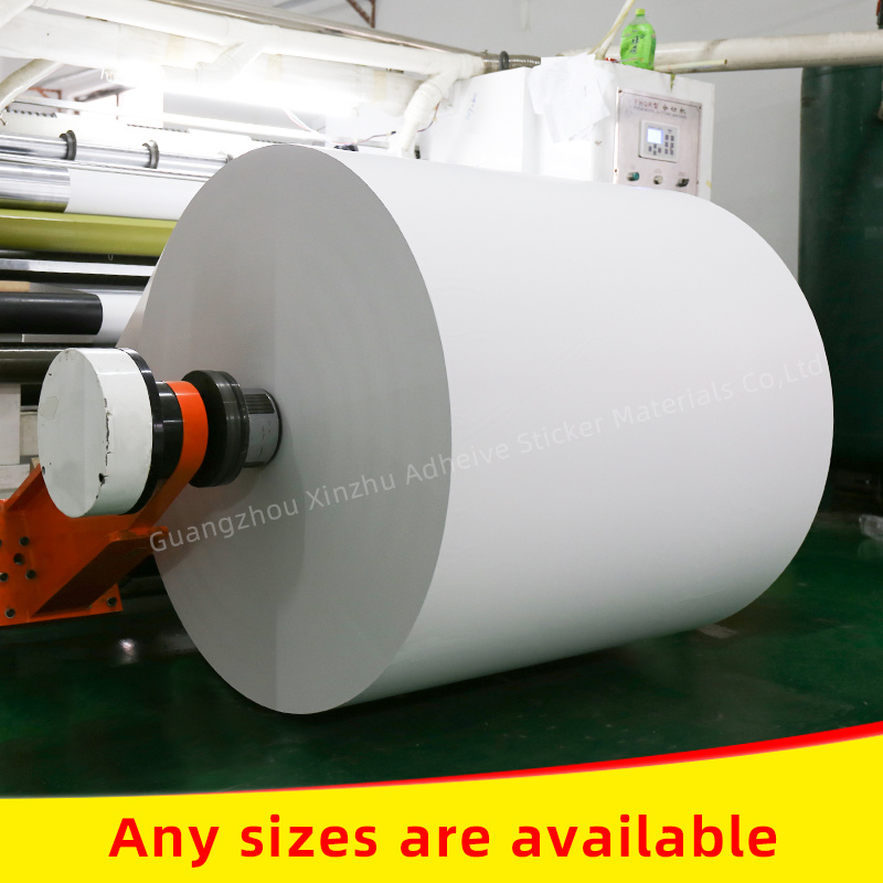 Custom Permanent Adhesive Mirror Gloss Coated Paper Self-Adhesive Roll Material