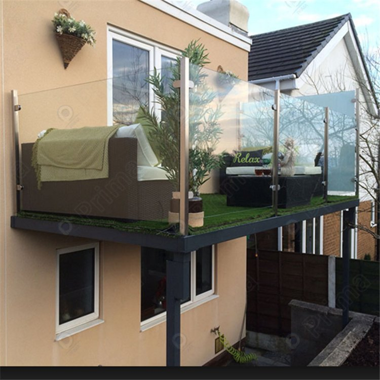 Hot Sale Balustrades Good Quality Outdoor Balcony Railing Stainless Steel Handrail Post Metal Glass Railing