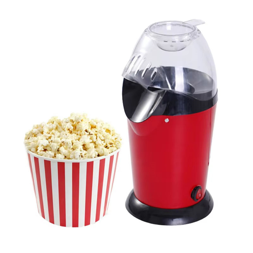 Hot Air 12-Cup Electric Pop Corn Popper Machine Measuring Cup Butter Melter Fast Popping Oil-Free Kitchen Appliances Popcorn Maker