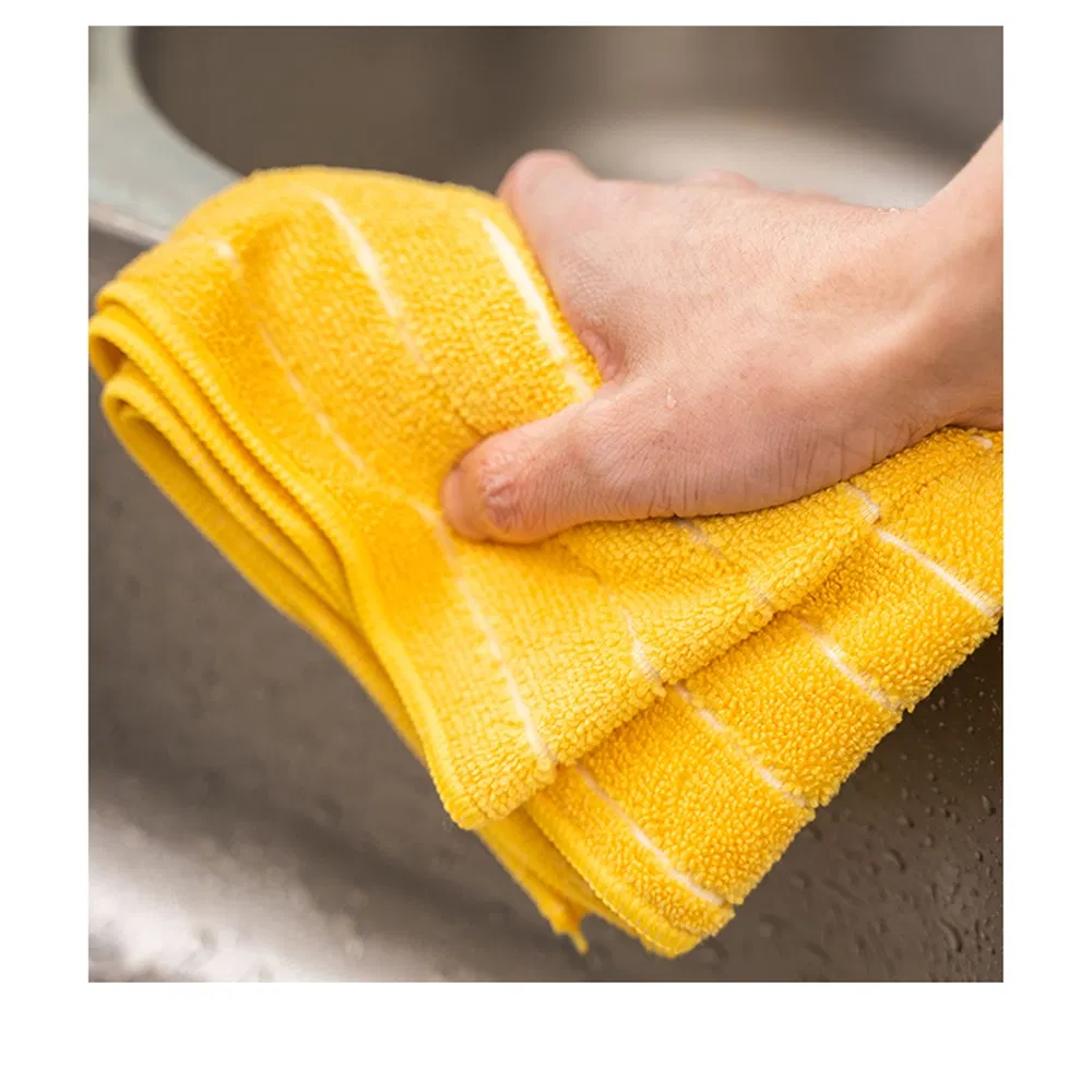 Customized Aamzon High Quality Soft Microfiber Cleaning Cloth Good Absorbent Colourful Terry Cleaning Towel