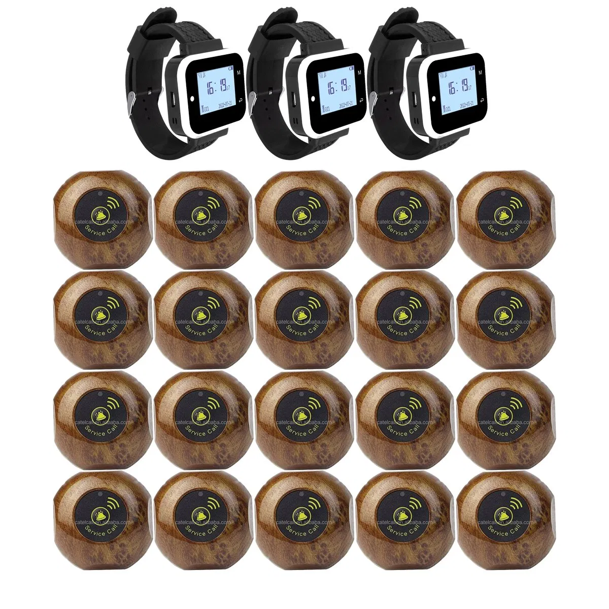 Wireless Restaurant Pager Receiver Wrist Watch Long Standby Calling System for Cafe, Bar, Hotel