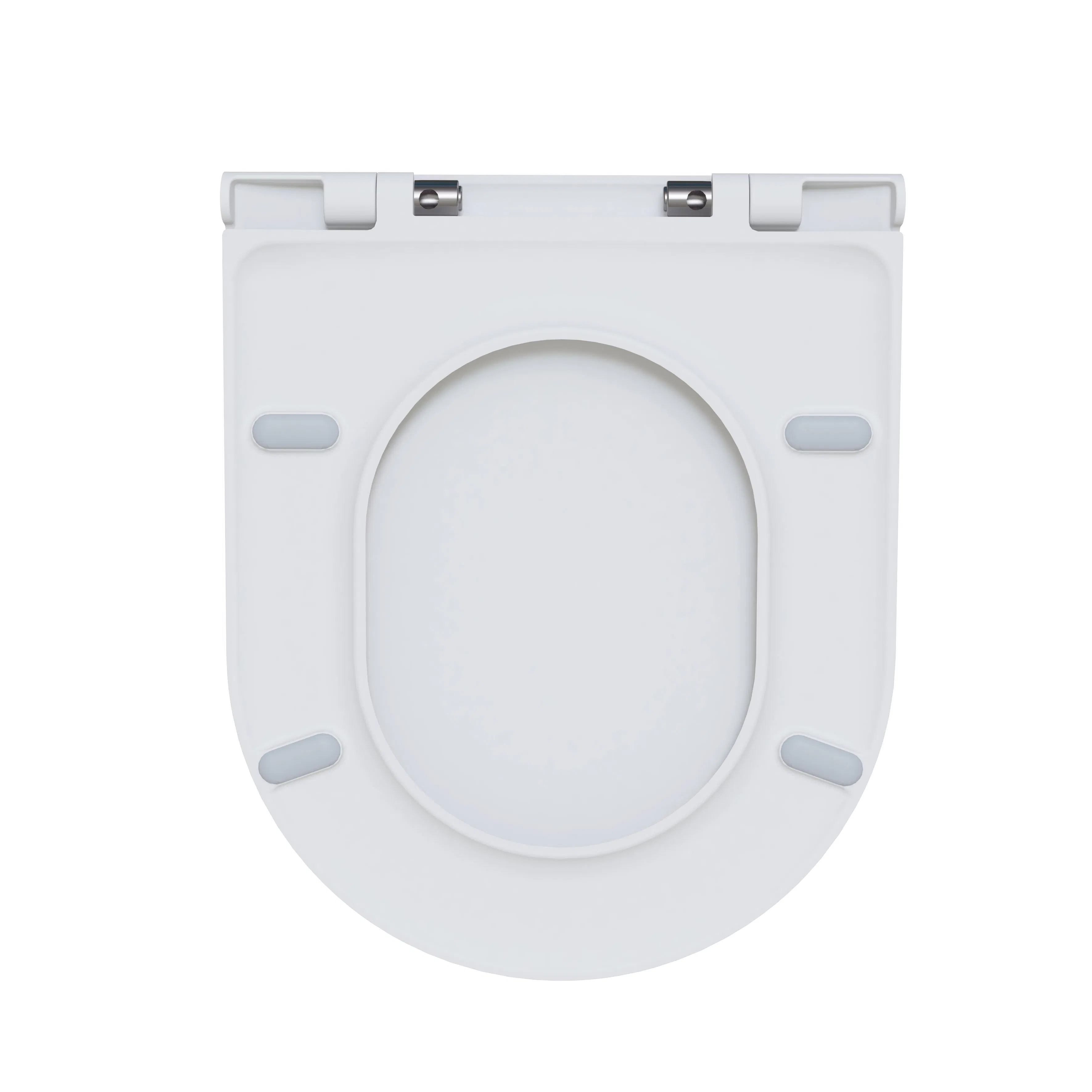 Contemporary Matte D-Shape Toilet Seat for Elegant Bathrooms