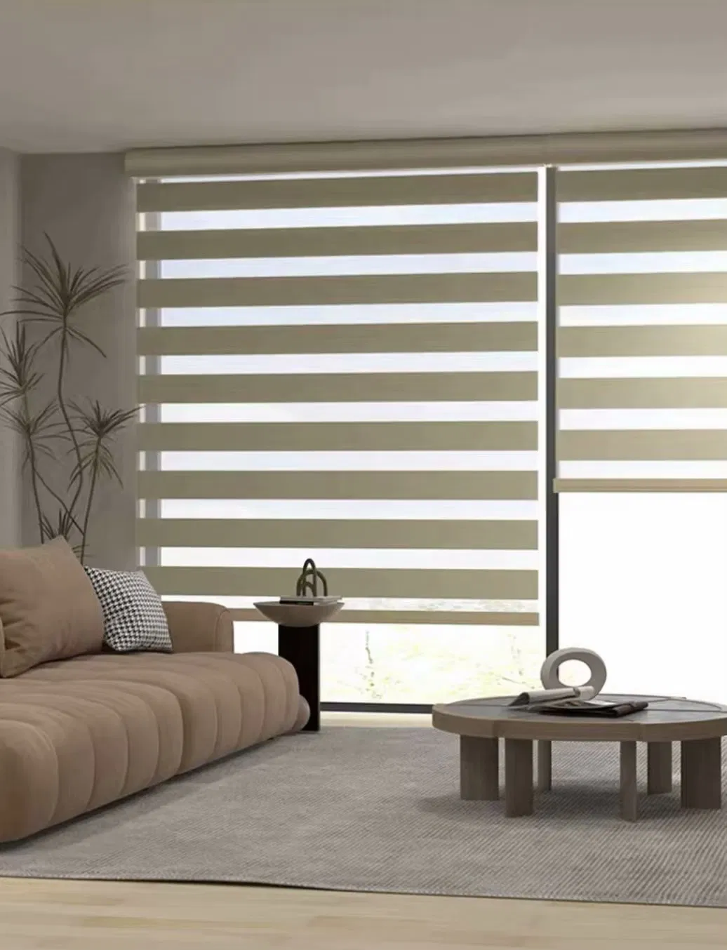 Cordless Zebra Blinds Motorized Control Roller Shades Light Filtering Sheer Window Shades