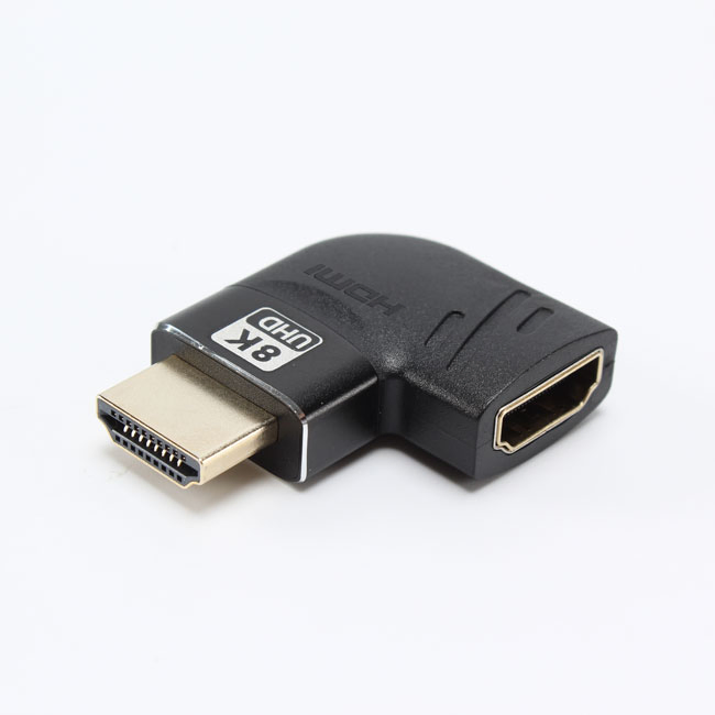 OEM 8K 90 Degree Angle HDMI2.1 Male to Female Adapter Coupler