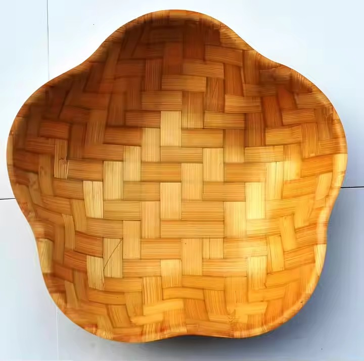 6" 8" 10" Bamboo Weaving Plate for Fuirt